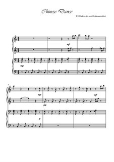 No.6 Chinese Dance: For piano 4 hands – score, parts by Pyotr Tchaikovsky