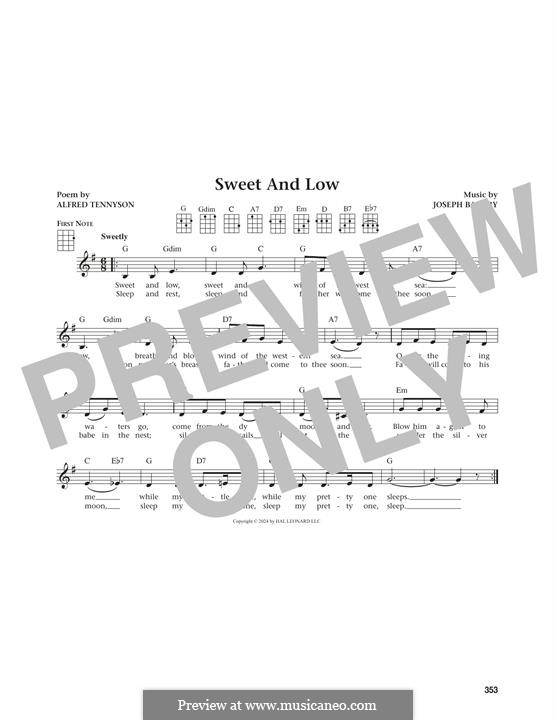 Sweet and Low: For ukulele by Joseph Barnby