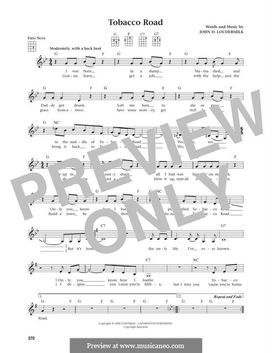 Tobacco Road (The Nashville Teens) by J.D. Loudermilk on MusicaNeo