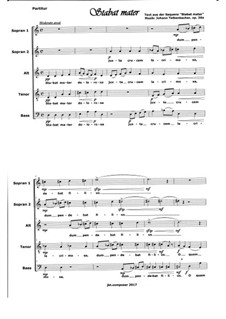 Stabat mater for five-part mixed Choir (S/S/T/A/B) (2017), Op.36a: Stabat mater for five-part mixed Choir (S/S/T/A/B) (2017) by Johann Teibenbacher