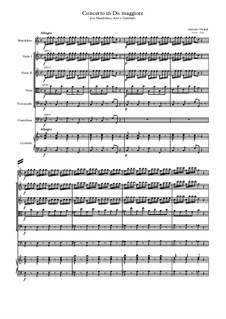 Concerto for Mandolin, Archi and Cembalo in C Major: Full score, parts by Antonio Vivaldi