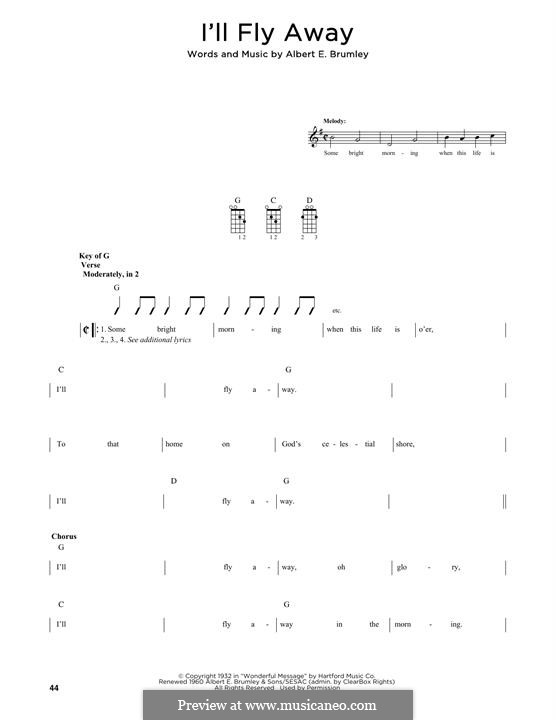 I'll Fly Away: For mandolin by Albert E. Brumley