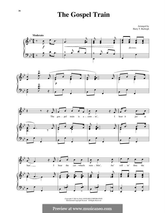 The Gospel Train: For voice and piano by folklore