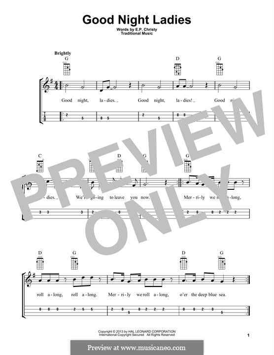 Good Night Ladies: For mandolin by folklore