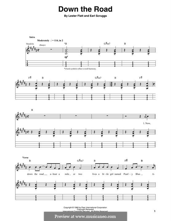 Down the Road: For mandolin by Earl Scruggs, Lester Flatt