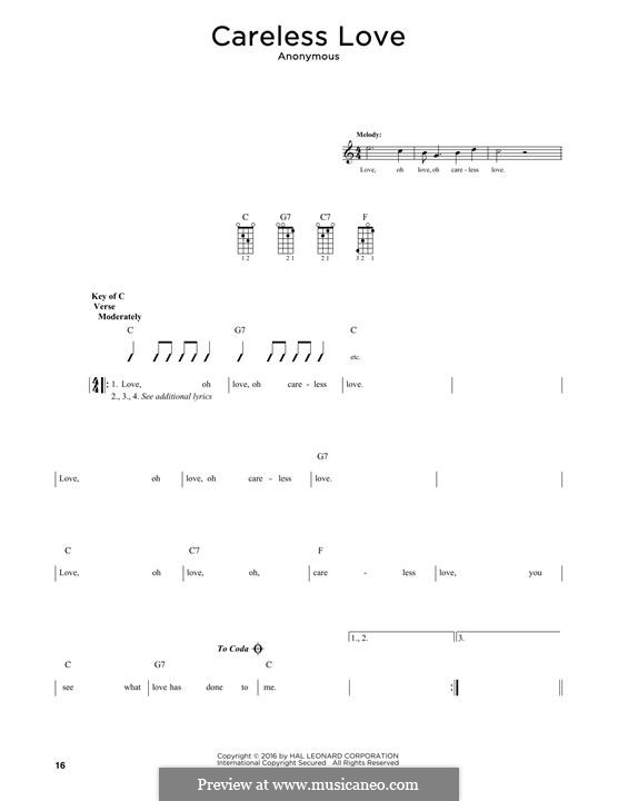Careless Love: For mandolin by folklore