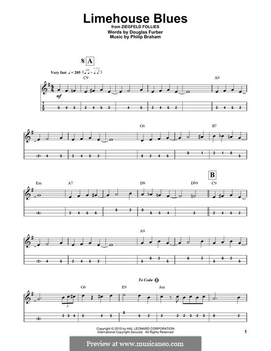 Limehouse Blues: For mandolin by Philip Braham