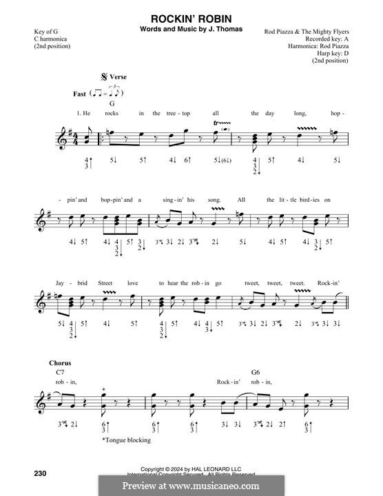 Rockin' Robin: For harmonica by John Thomas