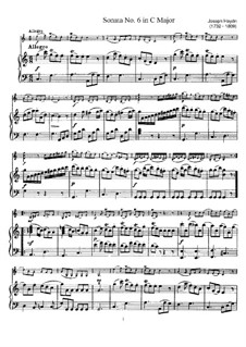Sonata No.6 in C Major: Full score, Solo part by Joseph Haydn