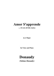 Volume I: Amor S'apprende by Stefano Donaudy