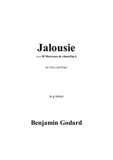 Thirty Songs, Op.4: No.11 Jalousie in g minor by Benjamin Godard