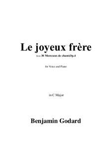 Thirty Songs, Op.4: No.24 Le joyeux frère in C Major by Benjamin Godard