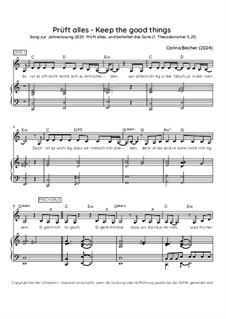 Prüft alles - Keep the good things: Vocals and piano by Carina Becher