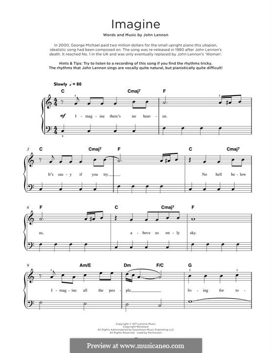 Piano version: For a single performer by John Lennon