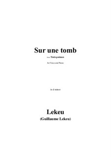 Sur une tombe in d minor: Sur une tombe in d minor by Guillaume Lekeu
