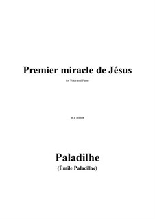 Premier miracle de Jésus: A minor by Emile Paladilhe