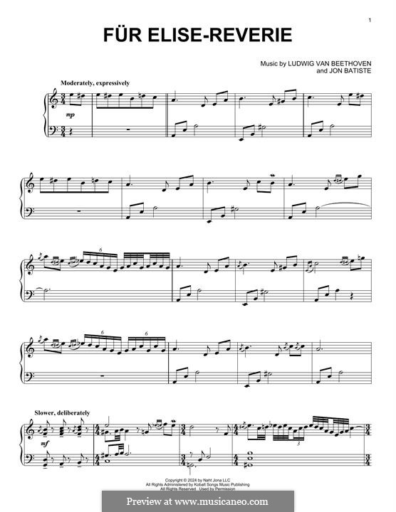 Für Elise - Reverie: Für Elise - Reverie by Ludwig van Beethoven, Jon Batiste