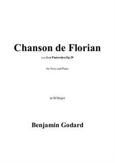 Chanson de Florian (Florian's Song), Op.29 No.1: B Major by Benjamin Godard