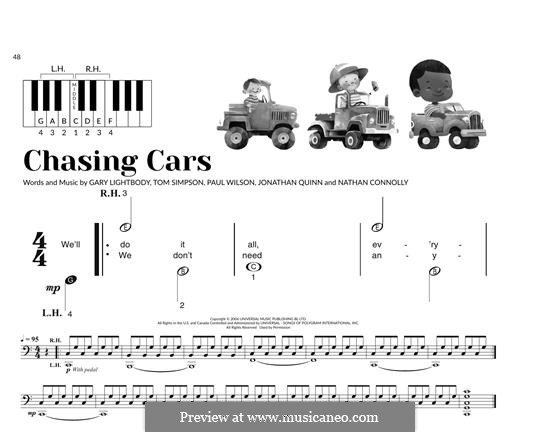 Chasing Cars (Snow Patrol): For easy piano by Gary Lightbody, Jonathan Quinn, Nathan Connolly, Paul Wilson, Tom Simpson