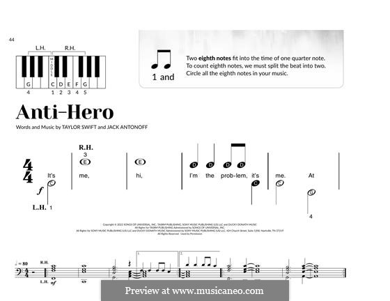 Anti-Hero (Taylor Swift): For easy piano by Jack Antonoff