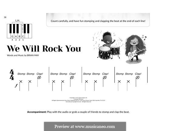 We Will Rock You (Queen): For easy piano by Brian May