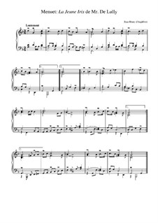 Suite in G Minor: Menuet 'La jeune Iris' de Lully by Jean-Henri d'Anglebert