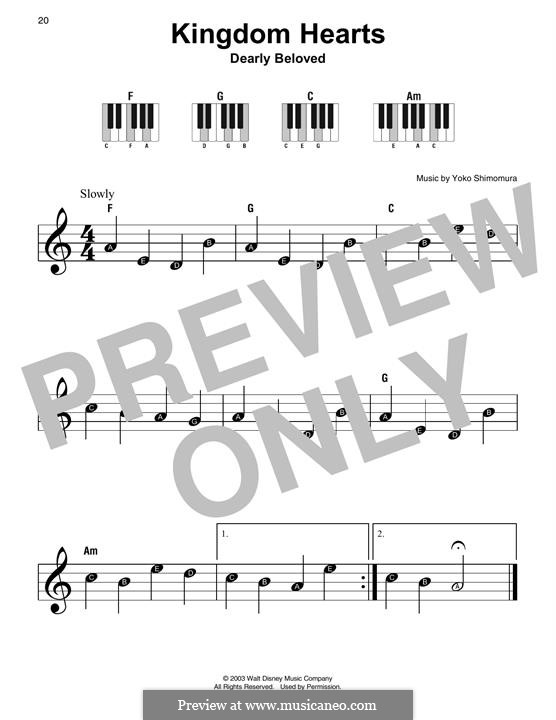 Dearly Beloved (from Kingdom Hearts): For piano by Yoko Shimomura