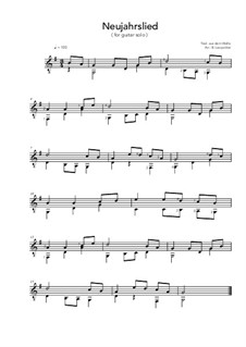 Neujahrslied: Für Gitarre by folklore