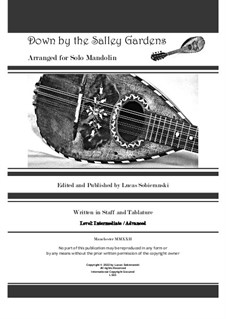 Down By the Sally Gardens: For mandolin with tab by folklore