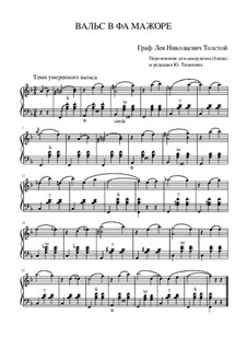 Вальс: Для аккордеона by Lyev Nikolayevich Tolstoy