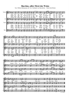 Bacchus, edler Fürst des Weins: Bacchus, edler Fürst des Weins by Karl Melzer