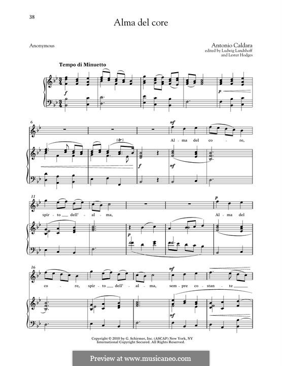 Alma del core: High Voice by Antonio Caldara