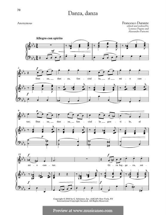 Danza danza fanciulla gentile: High Voice by Francesco Durante