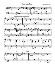 Suite in D Minor: Sarabande Grave by Jean-Henri d'Anglebert