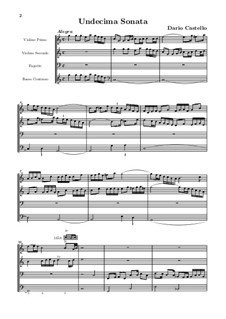 Sonata for Two Violins, Bassoon and Basso Continuo No.11: Sonata for Two Violins, Bassoon and Basso Continuo No.11 by Dario Castello