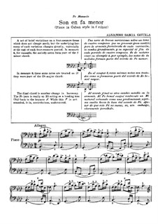 Son in F Minor: Son in F Minor by Alejandro García Caturla