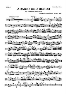 Adagio and Rondo for Double Bass and Piano: Double bass part by Domenico Dragonetti