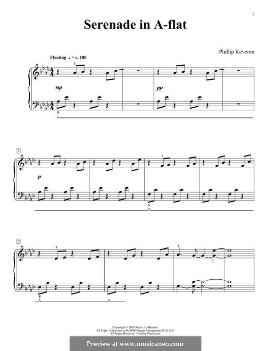 Serenade In A-flat (From The Very Beginning): Serenade In A-flat (From The Very Beginning) by Phillip Keveren