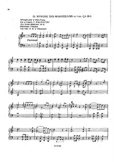 Marche des Marseillois et l'air ça-ira, for Piano: Marche des Marseillois et l'air ça-ira, for Piano by Claude-Bénigne Balbastre