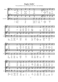 Vocal version: 3st. gem. by James Lord Pierpont