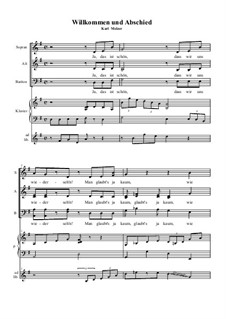 Willkommen und Abschied (3st. gem., p., ad lib.): Willkommen und Abschied (3st. gem., p., ad lib.) by Karl Melzer