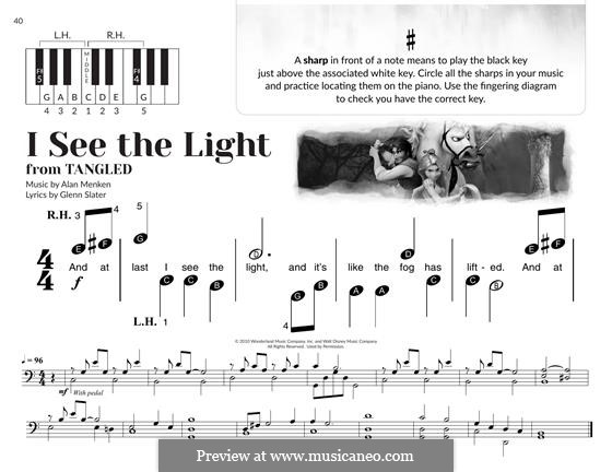 I See The Light (from Tangled): For piano by Alan Menken