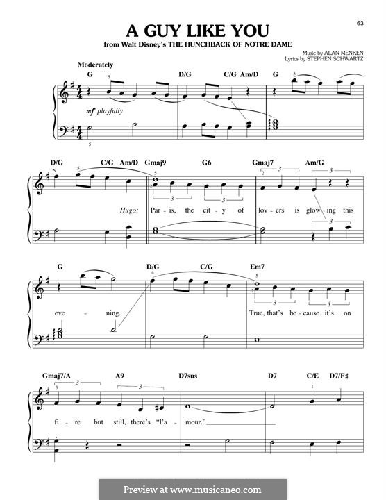 A Guy Like You (from The Hunchback of Notre Dame): A Guy Like You (from The Hunchback of Notre Dame) by Alan Menken