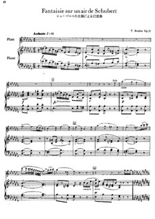 Fantasia on Aria by F. Schubert, Op.21: Score, solo part by Theobald Boehm