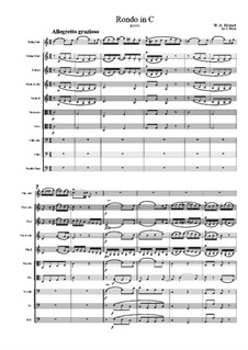 Rondo for Violin and Orchestra in C Major, K.373: Score, parts by Wolfgang Amadeus Mozart