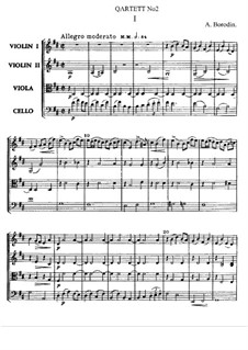 String Quartet No.2 in D Major: Full score by Alexander Borodin