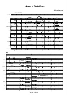 Variations on a Rococo Theme, TH 57 Op.33: For cello and string orchestra by Pyotr Tchaikovsky