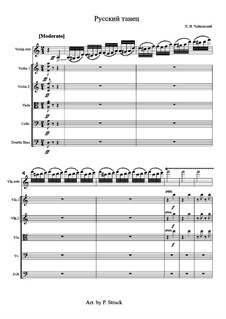 No.20a Danse russe: For violin and string orchestra by Pyotr Tchaikovsky