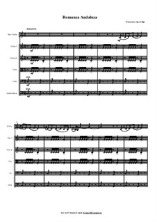 Romanza Andaluza, Op.22: For violin and string orchestra by Pablo de Sarasate
