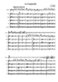 La Campanella: For violin and srting orchestra by Niccolò Paganini